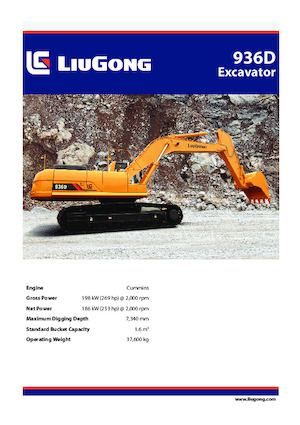 Lánctalpas kotrók Liugong 936D