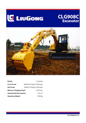 Lánctalpas kotrók Liugong CLG908C 