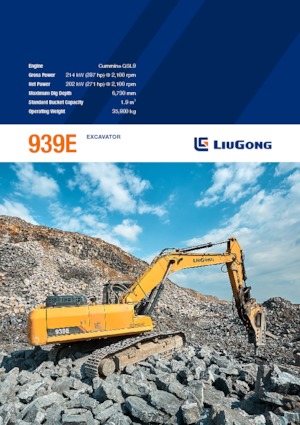 Lánctalpas kotrók Liugong 939E 