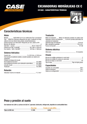Lánctalpas kotrók Case CX 160 C