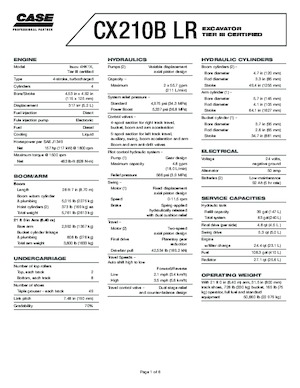 Lánctalpas kotrók Case CX 210 B LR