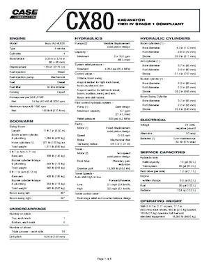 Lánctalpas kotrók Case CX 80