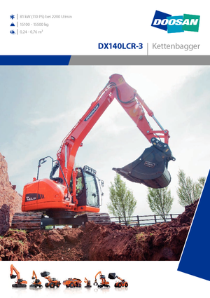 Lánctalpas kotrók Doosan DX140LCR-3