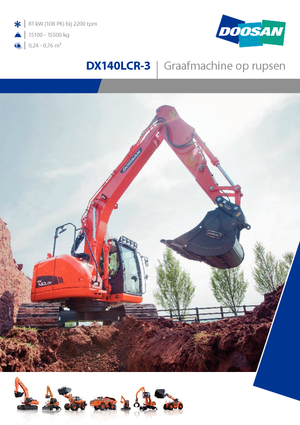 Lánctalpas kotrók Doosan DX140LCR-3