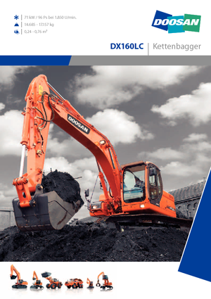 Lánctalpas kotrók Doosan DX 160 LC