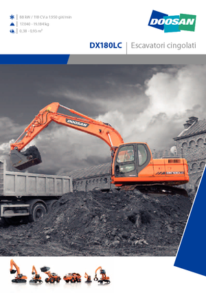 Lánctalpas kotrók Doosan DX 180 LC