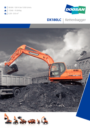 Lánctalpas kotrók Doosan DX 180 LC