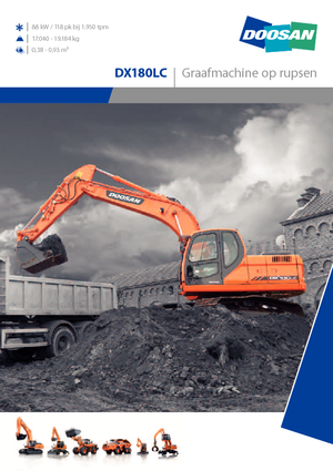 Lánctalpas kotrók Doosan DX 180 LC