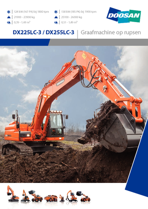 Lánctalpas kotrók Doosan DX255NLC-3