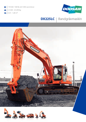Lánctalpas kotrók Doosan DX 225 LC