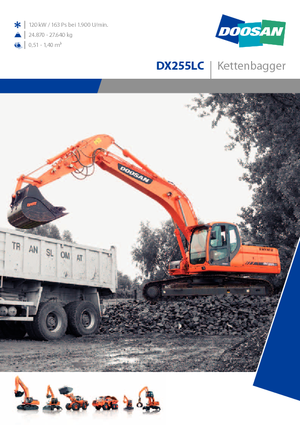 Lánctalpas kotrók Doosan DX 255 N LC