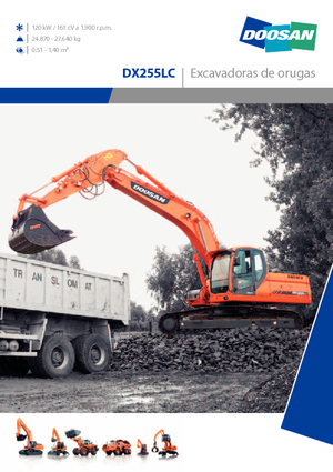 Lánctalpas kotrók Doosan DX 255 N LC