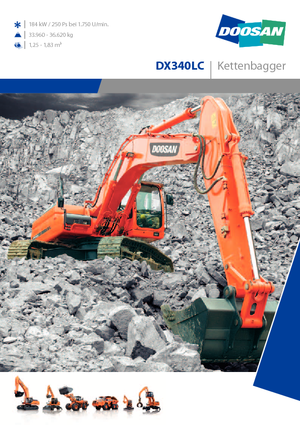 Lánctalpas kotrók Doosan DX 340 LC