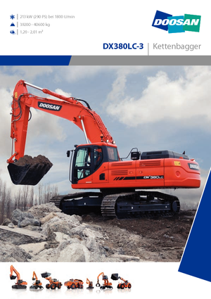 Lánctalpas kotrók Doosan DX380LC-3