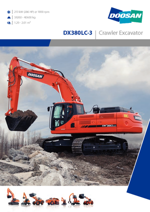 Lánctalpas kotrók Doosan DX380NLC-3