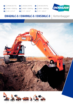Lánctalpas kotrók Doosan DX530LC-3