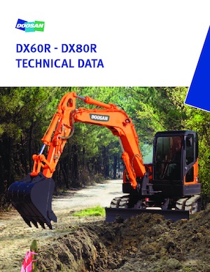 Lánctalpas kotrók Doosan DX 80 R