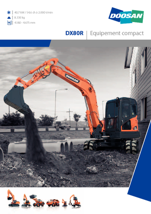 Lánctalpas kotrók Doosan DX 80 R