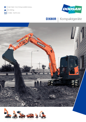 Lánctalpas kotrók Doosan DX 80 R