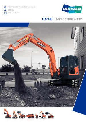 Lánctalpas kotrók Doosan DX 80 R