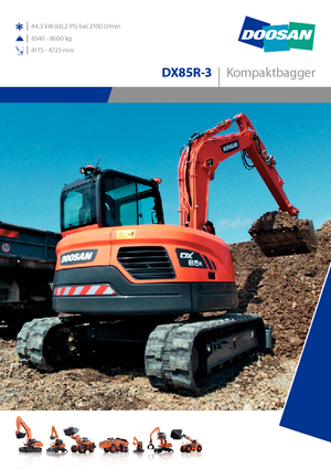 Lánctalpas kotrók Doosan DX 85 R 3