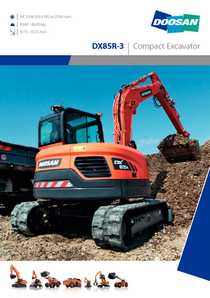 Lánctalpas kotrók Doosan DX 85 R 3