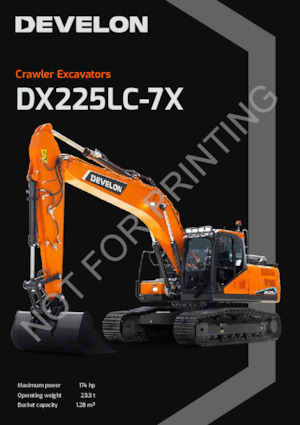 Lánctalpas kotrók Develon DX225LC-7X 