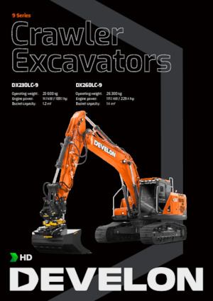 Lánctalpas kotrók Develon DX230LC-9