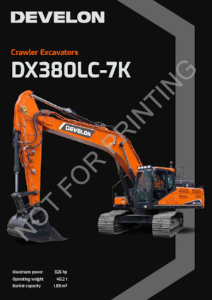 Lánctalpas kotrók Develon DX380LC-7K 