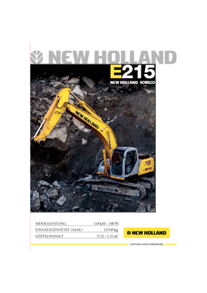 Lánctalpas kotrók New Holland E 215