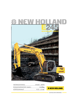 Lánctalpas kotrók New Holland E 245