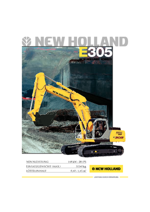 Lánctalpas kotrók New Holland E 305