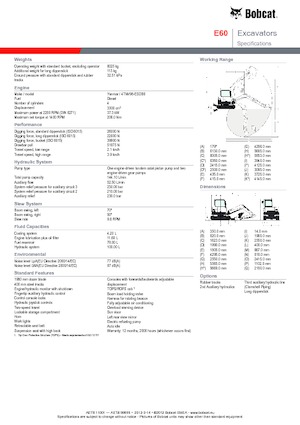 Lánctalpas kotrók Bobcat E 60