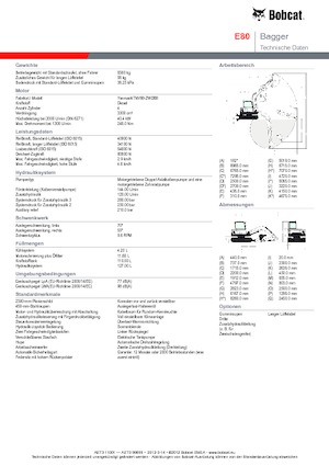 Lánctalpas kotrók Bobcat E 80