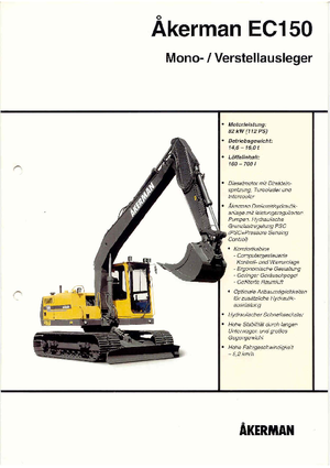 Lánctalpas kotrók Akerman-Volvo EC 150