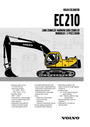 Lánctalpas kotrók Volvo EC210LC