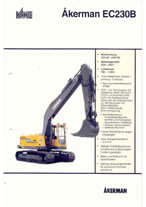 Lánctalpas kotrók Akerman-Volvo EC 230 B