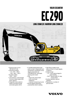 Lánctalpas kotrók Volvo EC290NLC