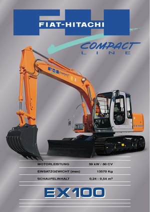 Lánctalpas kotrók Fiat-Hitachi EX 100.5 M