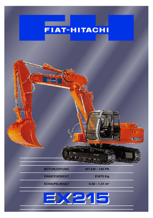 Lánctalpas kotrók Fiat-Hitachi EX 215