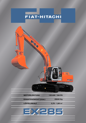 Lánctalpas kotrók Fiat-Hitachi EX 285