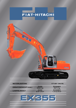 Lánctalpas kotrók Fiat-Hitachi EX 355