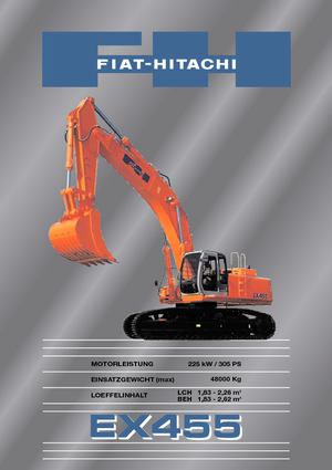 Lánctalpas kotrók Fiat-Hitachi EX 455