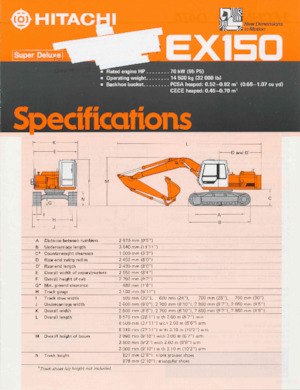 Lánctalpas kotrók Hitachi EX150