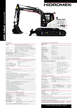 Lánctalpas kotrók Hidromek HMK 140 LC