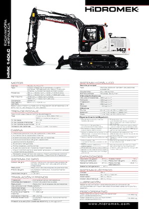 Lánctalpas kotrók Hidromek HMK 140 LC