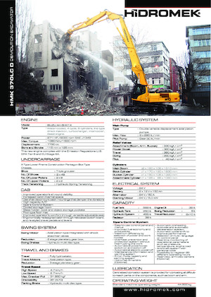 Lánctalpas kotrók Hidromek HMK 370 LC D