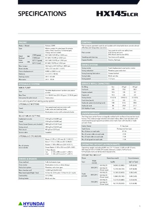 Lánctalpas kotrók Hyundai HX145LCR