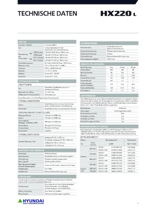 Lánctalpas kotrók Hyundai HX220L