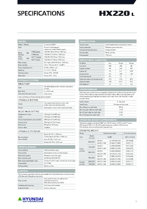 Lánctalpas kotrók Hyundai HX220L